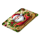 Feestelijke Kerstman in Sleigh Magneet (Linkerzijde)