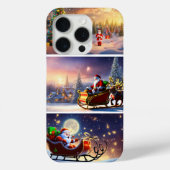 Feestelijke Kerstman iPhone 15 Pro Hoesje (Achterkant)