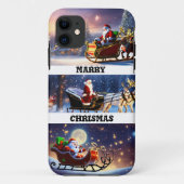 Feestelijke Kerstman iPhone Case (Achterkant)