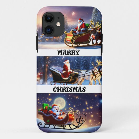 Feestelijke Kerstman iPhone Case (Achterkant)
