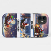 Feestelijke Kerstman iPhone Case (Achterkant (horizontaal))