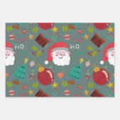 Feestelijke Kerstman Kerst Inpakpapier Vel (Voorkant 2)