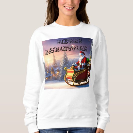 Feestelijke Kerstman Kerst T-shirt (Voorkant)