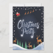 Feestelijke Kerstman Kerstfeest Uitnodiging (Achterkant)