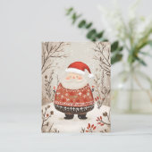 Feestelijke Kerstman Kerstgroet Briefkaart (Staand voorkant)