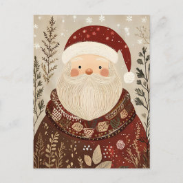 Feestelijke Kerstman Kerstgroet Briefkaart