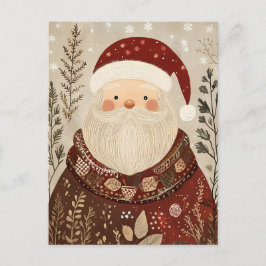 Feestelijke Kerstman Kerstgroet Briefkaart