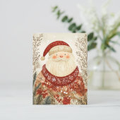 Feestelijke Kerstman Kerstgroet Briefkaart (Staand voorkant)