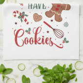Feestelijke Kerstman kerstkoekjes  Theedoek (Gevouwen)
