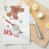 Feestelijke Kerstman kerstkoekjes  Theedoek (Quarter Fold)