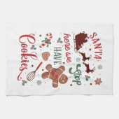 Feestelijke Kerstman kerstkoekjes  Theedoek (Horizontaal)