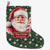 Feestelijke Kerstman Kerstkous Grote Kerstsok (Voorkant)