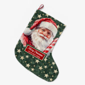 Feestelijke Kerstman Kerstkous Grote Kerstsok (Voorkant (Hangend))