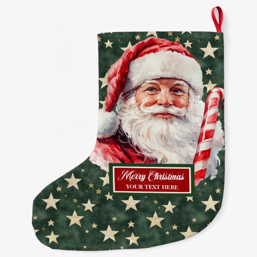 Feestelijke  Kerstman Kerstkous Grote Kerstsok (Achterkant)