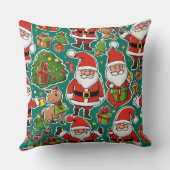 "Feestelijke Kerstman Kerstkussen" Kussen (Achterkant)