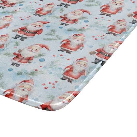 Feestelijke Kerstman Kerstpatroon Snijplank (Hoek)