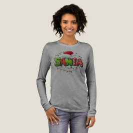 Feestelijke "KERSTMAN" Kerstverlichting Tri-Blend Shirt