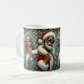 Feestelijke Kerstman Koffiemok (Voorkant links)