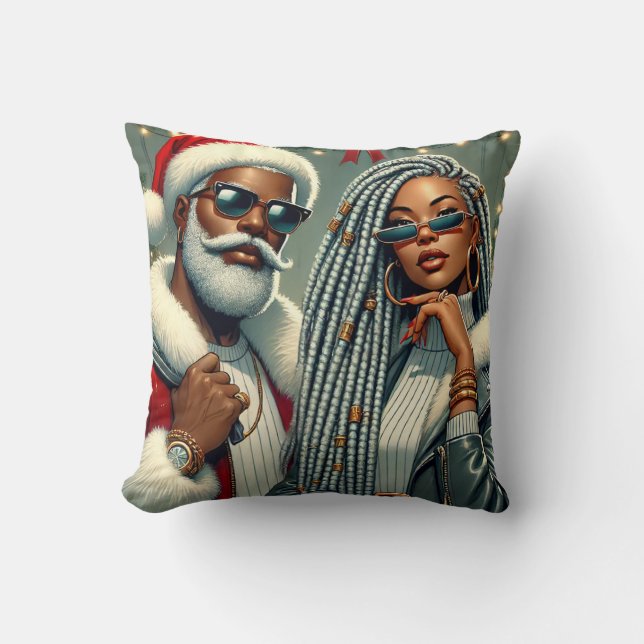 Feestelijke Kerstman Kussen (Voorkant)