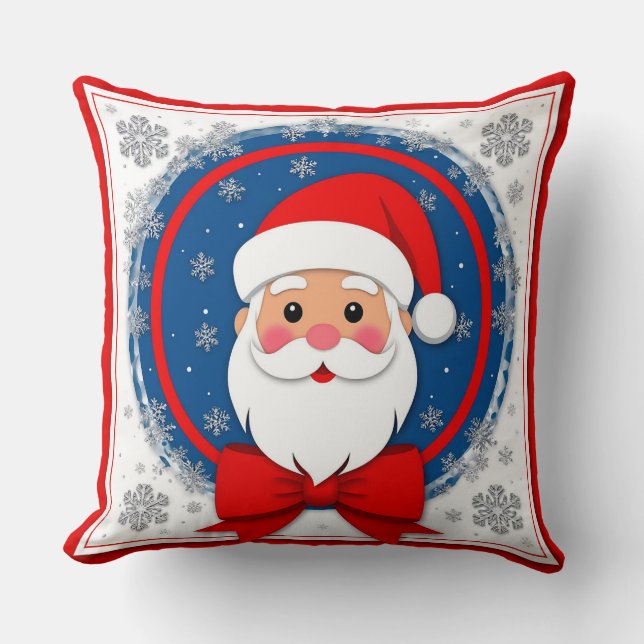 Feestelijke Kerstman Kussen (Voorkant)