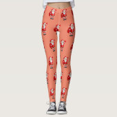 Feestelijke Kerstman Leggings (Voorkant)