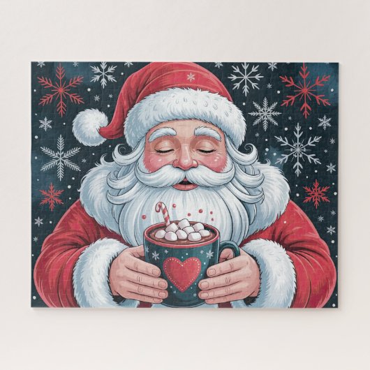 Feestelijke Kerstman Legpuzzel (Horizontaal)