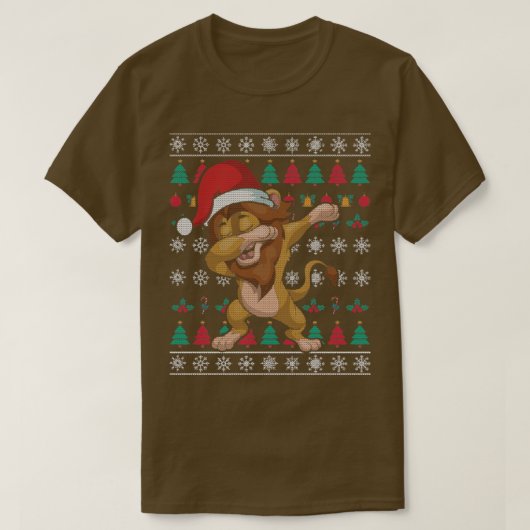Feestelijke kerstman Lion Ugly met kerst T-shirt (Design voorkant)