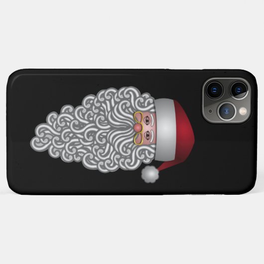 Feestelijke Kerstman met lange krullende baard Case-Mate iPhone Case (Achterkant (horizontaal))