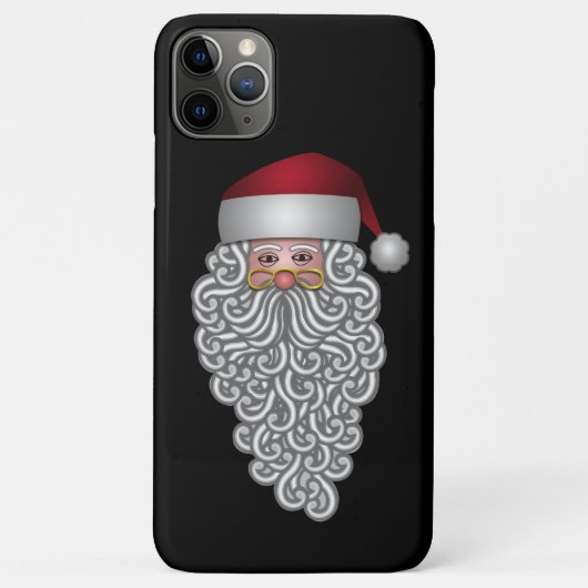 Feestelijke Kerstman met lange krullende baard Case-Mate iPhone Case (Achterkant)