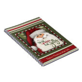 Feestelijke Kerstman Rood Groen Kerst Wenslijst Ki Notitieboek (Rechterzijde)