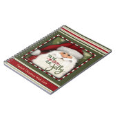 Feestelijke Kerstman Rood Groen Kerst Wenslijst Ki Notitieboek (Linkerzijde)