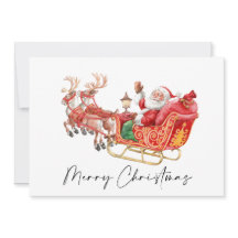 Feestelijke Kerstman Slede Kerstgroet