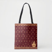 Feestelijke Kerstman Sneeuwpop Goud Tote Bag (Voorkant)