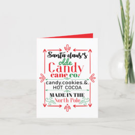 feestelijke Kerstman suikerstok bedrijf toevoegen  Feestdagen Kaart