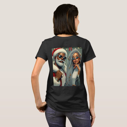 Feestelijke Kerstman T-shirt (Achterkant volledig)