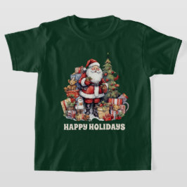 feestelijke kerstman tekst toevoegen waterverf t-shirt