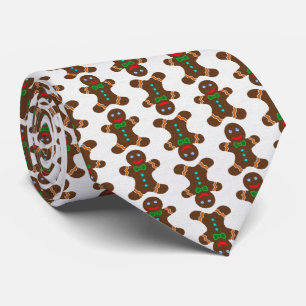 Feestelijke kerstman van gemberkoek Kerstpatroon Stropdas
