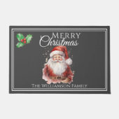 Feestelijke Kerstman Vrolijk Kerstfeest Deurmat (Voorkant)