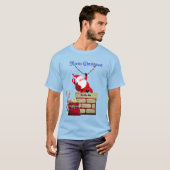 Feestelijke Kerstman Vrolijk Kerstfeest T-shirt (Voorkant volledig)