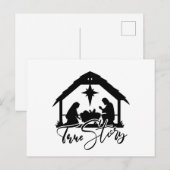 Feestelijke Kerstmanager Religieuze scène Feestdagenkaart (Voorkant / Achterkant)