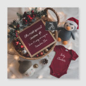 Feestelijke kerstmand zwangerschapsaankondiging (Voorkant)