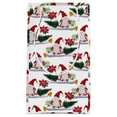 feestelijke kerstmanen, Poinsettia en Bells Klein Cadeauzakje (Voorkant)