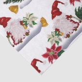 feestelijke kerstmanen, Poinsettia en Bells Tissuepapier (Detail)