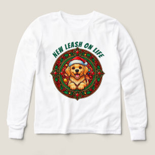 Feestelijke Kerstmanhoed Hond Cartoon