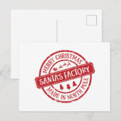 Feestelijke Kerstman's fabriek Feestdagenkaart (Voorkant / Achterkant)