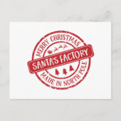 Feestelijke Kerstman's fabriek Feestdagenkaart (Voorkant)