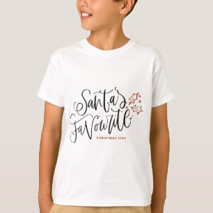 Feestelijke kerstman's favoriete kerstletters t-shirt