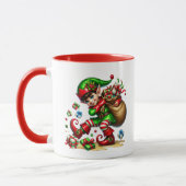 Feestelijke Kerstman's Helper Mok (Links)