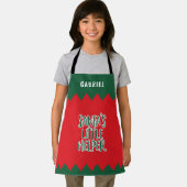 feestelijke kerstman's kleine helper grappig geper schort (Insitu)