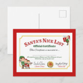 Feestelijke Kerstman's Nice lijst Feestdagenkaart (Voorkant / Achterkant)